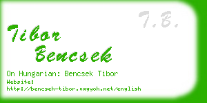 tibor bencsek business card